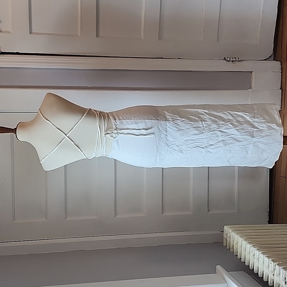 NWT Zara Linen Blend Midi Slit Front Strappy Dress - Picture 12 of 16